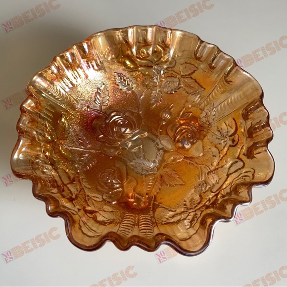 Imperial Glass Other - 🚫SOLD•Ⓜ️🚫 Collectible Vintage Imperial Glass Bowl W/ Marigold Floral Motif